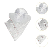 Maxbell Fish Feeder Cup Acrylic with Suction Cup Clear Cone Cup for Frozen Fish Food