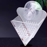 Maxbell Fish Feeder Cup Acrylic with Suction Cup Clear Cone Cup for Frozen Fish Food