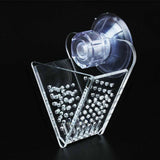 Maxbell Fish Feeder Cup Acrylic with Suction Cup Clear Cone Cup for Frozen Fish Food