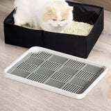Maxbell Cat Litter Pad Washable Less Waste Prevent Scatter Cat Toilet Collection Mat