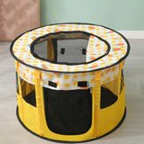 Maxbell Portable Pets Playpen Tent Detachable Cat Playpens for Indoor Camping Yellow