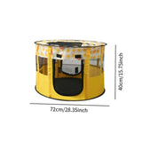 Maxbell Portable Pets Playpen Tent Detachable Cat Playpens for Indoor Camping Yellow