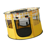 Maxbell Portable Pets Playpen Tent Detachable Cat Playpens for Indoor Camping Yellow