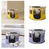 Maxbell Portable Pets Playpen Tent Detachable Cat Playpens for Indoor Camping Yellow
