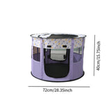 Maxbell Portable Pets Playpen Tent Detachable Cat Playpens for Indoor Camping Purple