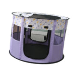 Maxbell Portable Pets Playpen Tent Detachable Cat Playpens for Indoor Camping Purple