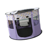 Maxbell Portable Pets Playpen Tent Detachable Cat Playpens for Indoor Camping Purple