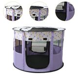 Maxbell Portable Pets Playpen Tent Detachable Cat Playpens for Indoor Camping Purple