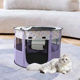 Maxbell Portable Pets Playpen Tent Detachable Cat Playpens for Indoor Camping Purple