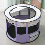 Maxbell Portable Pets Playpen Tent Detachable Cat Playpens for Indoor Camping Purple