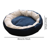 Maxbell Cat Bed Autumn Winter Washable Indoor Pet Cat Nest for Dog Kitten Pomeranian navy blue S