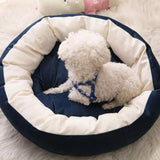 Maxbell Cat Bed Autumn Winter Washable Indoor Pet Cat Nest for Dog Kitten Pomeranian navy blue M