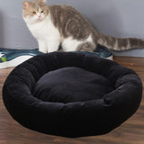 Maxbell Cat Bed Autumn Winter Washable Indoor Pet Cat Nest for Dog Kitten Pomeranian black M