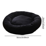 Maxbell Cat Bed Autumn Winter Washable Indoor Pet Cat Nest for Dog Kitten Pomeranian black M