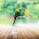 Maxbell Perch Stand Stable Sturdy Versatile Portable Parrot Stand for Indoor Outdoor Pink