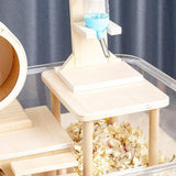 Maxbell Hamster Play Wooden Platform with Legs for Chinchilla Small Animals Lemmings S