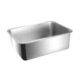 Maxbell Cat Litter Box Stainless Steel Anti Splashing Open Top Large for Indoor Cats 49.5cmx34.5cm