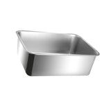 Maxbell Cat Litter Box Stainless Steel Anti Splashing Open Top Large for Indoor Cats 49.5cmx34.5cm