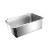 Maxbell Cat Litter Box Stainless Steel Anti Splashing Open Top Large for Indoor Cats 49.5cmx34.5cm