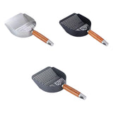 Maxbell Litter Scoop Equipment for Litter Box with Handle Useful Kitty Metal Scooper Silver