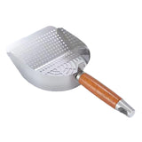 Maxbell Litter Scoop Equipment for Litter Box with Handle Useful Kitty Metal Scooper Silver