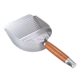 Maxbell Litter Scoop Equipment for Litter Box with Handle Useful Kitty Metal Scooper Silver