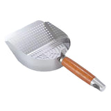 Maxbell Litter Scoop Equipment for Litter Box with Handle Useful Kitty Metal Scooper Silver