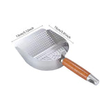 Maxbell Litter Scoop Equipment for Litter Box with Handle Useful Kitty Metal Scooper Silver
