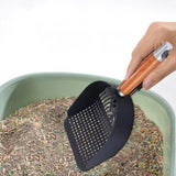 Maxbell Litter Scoop Equipment for Litter Box with Handle Useful Kitty Metal Scooper Black