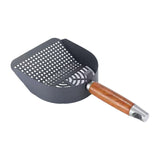 Maxbell Litter Scoop Equipment for Litter Box with Handle Useful Kitty Metal Scooper Gray