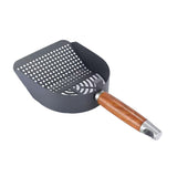 Maxbell Litter Scoop Equipment for Litter Box with Handle Useful Kitty Metal Scooper Gray