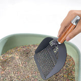 Maxbell Litter Scoop Equipment for Litter Box with Handle Useful Kitty Metal Scooper Gray
