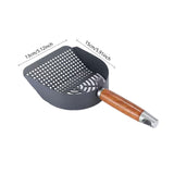 Maxbell Litter Scoop Equipment for Litter Box with Handle Useful Kitty Metal Scooper Gray