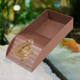Maxbell Tortoise Water Dish Practical Multifunctional with Ramp Reusable Turtle Bath Small