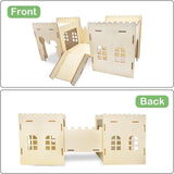 Maxbell Wooden Bunny Hideout Castle Sturdy Habitats for Hedgehog Gerbil Small Animal