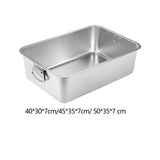 Maxbell Cats Litter Box Stainless Steel Non Stick Portable Sturdy Cat Toilet Sandbox S