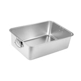 Maxbell Cats Litter Box Stainless Steel Non Stick Portable Sturdy Cat Toilet Sandbox S