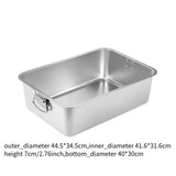 Maxbell Cats Litter Box Stainless Steel Non Stick Portable Sturdy Cat Toilet Sandbox M