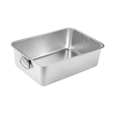 Maxbell Cats Litter Box Stainless Steel Non Stick Portable Sturdy Cat Toilet Sandbox L