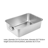 Maxbell Stainless Steel Cats Litter Tray Pet Supplies Small Animals Cat Potty Toilet M