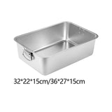 Maxbell Stainless Steel Cats Litter Tray Pet Supplies Small Animals Cat Potty Toilet M