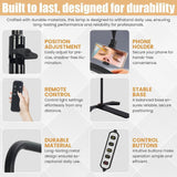 Maxbell Half Moon Light Phone Holder Warm to Nail Artists Lash Light for Office