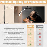 Maxbell Half Moon Light Phone Holder Warm to Nail Artists Lash Light for Office