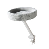 Cat Desktop Bed with Holder Bracket Soft Nest Bed for Tabletop Indoor Office