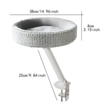 Cat Desktop Bed with Holder Bracket Soft Nest Bed for Tabletop Indoor Office