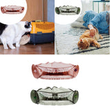 Maxbell 2 in 1 Cat Tunnel Bed Interactive Playing Hut for Small Animals Pets Ferrets Pink