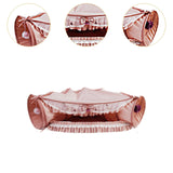 Maxbell 2 in 1 Cat Tunnel Bed Interactive Playing Hut for Small Animals Pets Ferrets Pink