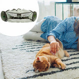 Maxbell 2 in 1 Cat Tunnel Bed Interactive Playing Hut for Small Animals Pets Ferrets Green