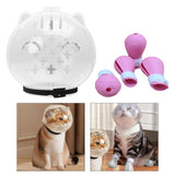 Maxbell Cat Muzzle Multifunctional Pet Tools with Foot Pads for Home Grooming Travel M pink foot pads