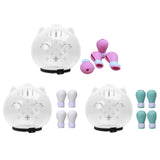 Maxbell Cat Muzzle Multifunctional Pet Tools with Foot Pads for Home Grooming Travel M pink foot pads